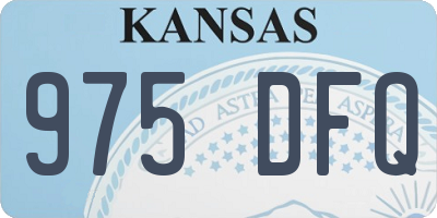 KS license plate 975DFQ