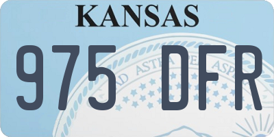 KS license plate 975DFR