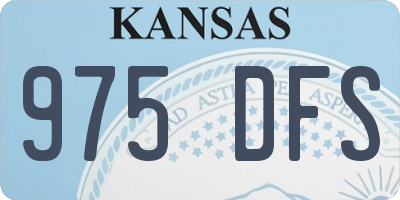KS license plate 975DFS
