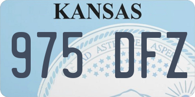 KS license plate 975DFZ