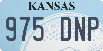 KS license plate 975DNP