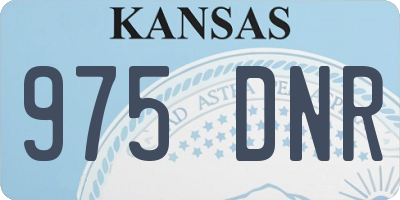 KS license plate 975DNR