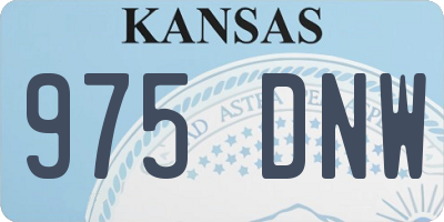 KS license plate 975DNW