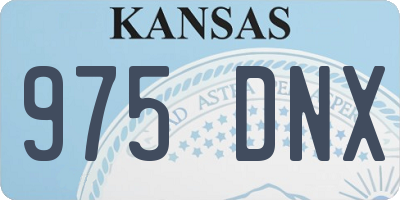KS license plate 975DNX