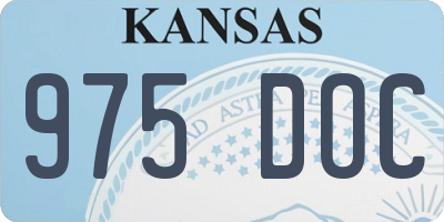 KS license plate 975DOC