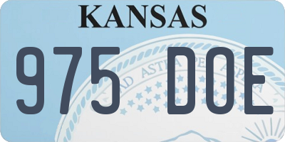 KS license plate 975DOE
