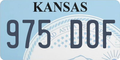 KS license plate 975DOF