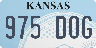 KS license plate 975DOG