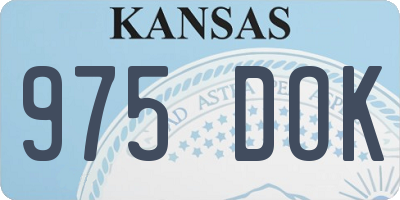 KS license plate 975DOK