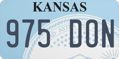 KS license plate 975DON