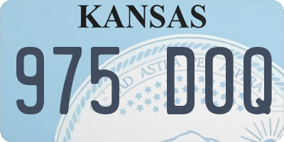 KS license plate 975DOQ