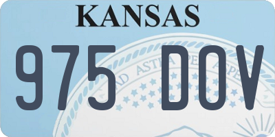 KS license plate 975DOV