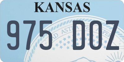 KS license plate 975DOZ