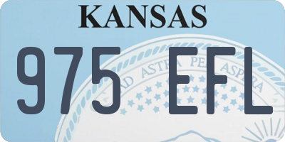 KS license plate 975EFL