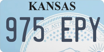 KS license plate 975EPY