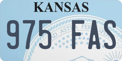 KS license plate 975FAS
