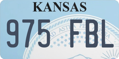 KS license plate 975FBL