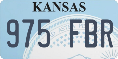 KS license plate 975FBR