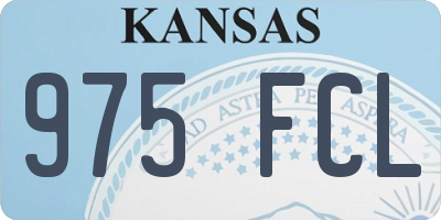 KS license plate 975FCL