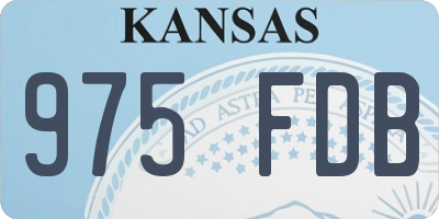 KS license plate 975FDB