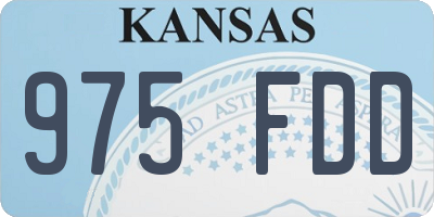 KS license plate 975FDD