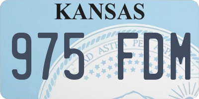 KS license plate 975FDM