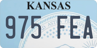 KS license plate 975FEA