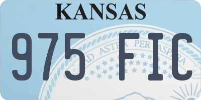 KS license plate 975FIC