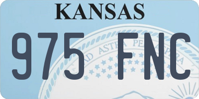 KS license plate 975FNC
