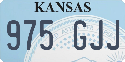 KS license plate 975GJJ
