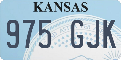 KS license plate 975GJK