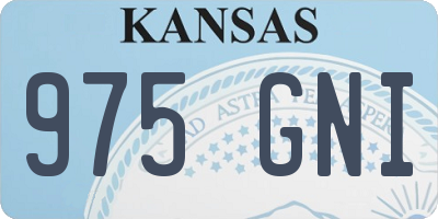 KS license plate 975GNI