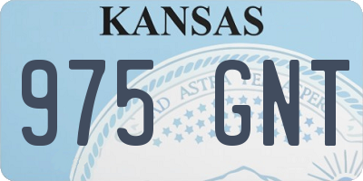 KS license plate 975GNT