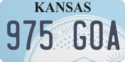 KS license plate 975GOA