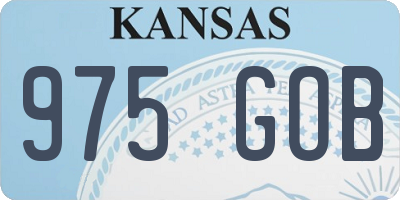 KS license plate 975GOB