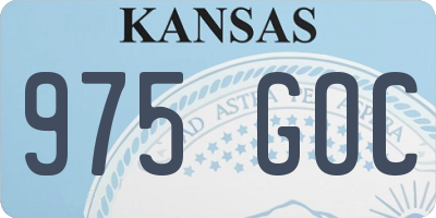 KS license plate 975GOC