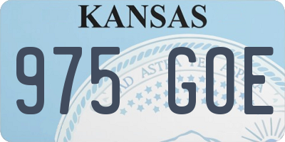 KS license plate 975GOE