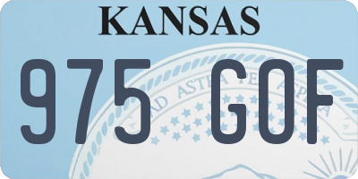 KS license plate 975GOF