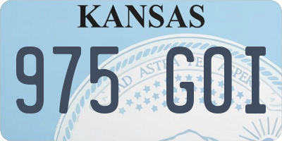 KS license plate 975GOI
