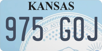 KS license plate 975GOJ