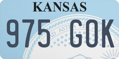 KS license plate 975GOK