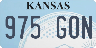 KS license plate 975GON