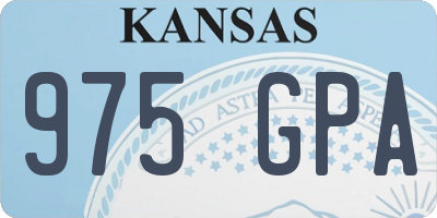 KS license plate 975GPA