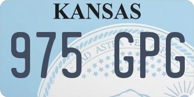 KS license plate 975GPG