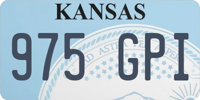 KS license plate 975GPI