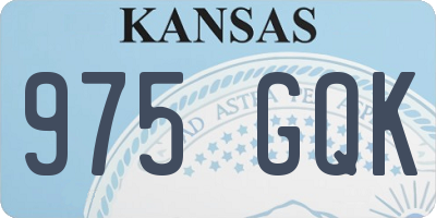 KS license plate 975GQK