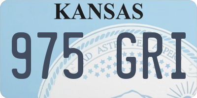KS license plate 975GRI