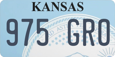 KS license plate 975GRO