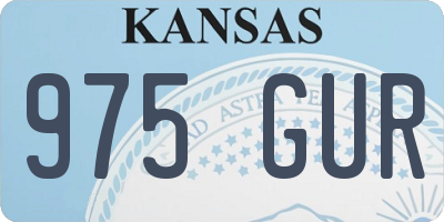 KS license plate 975GUR