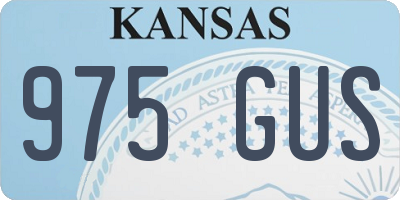 KS license plate 975GUS
